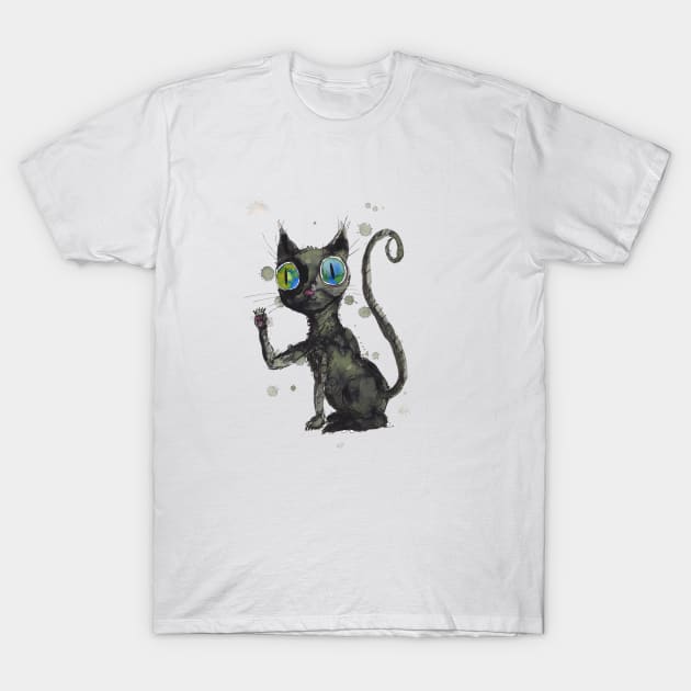 Cute cat T-Shirt by Bwiselizzy